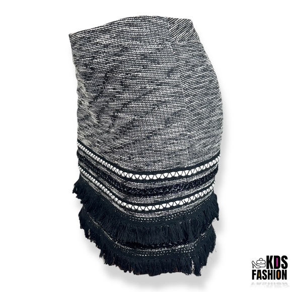 H&M Fringe Tweed Shimmer Pencil Skirt 8 - Picture 2 of 11
